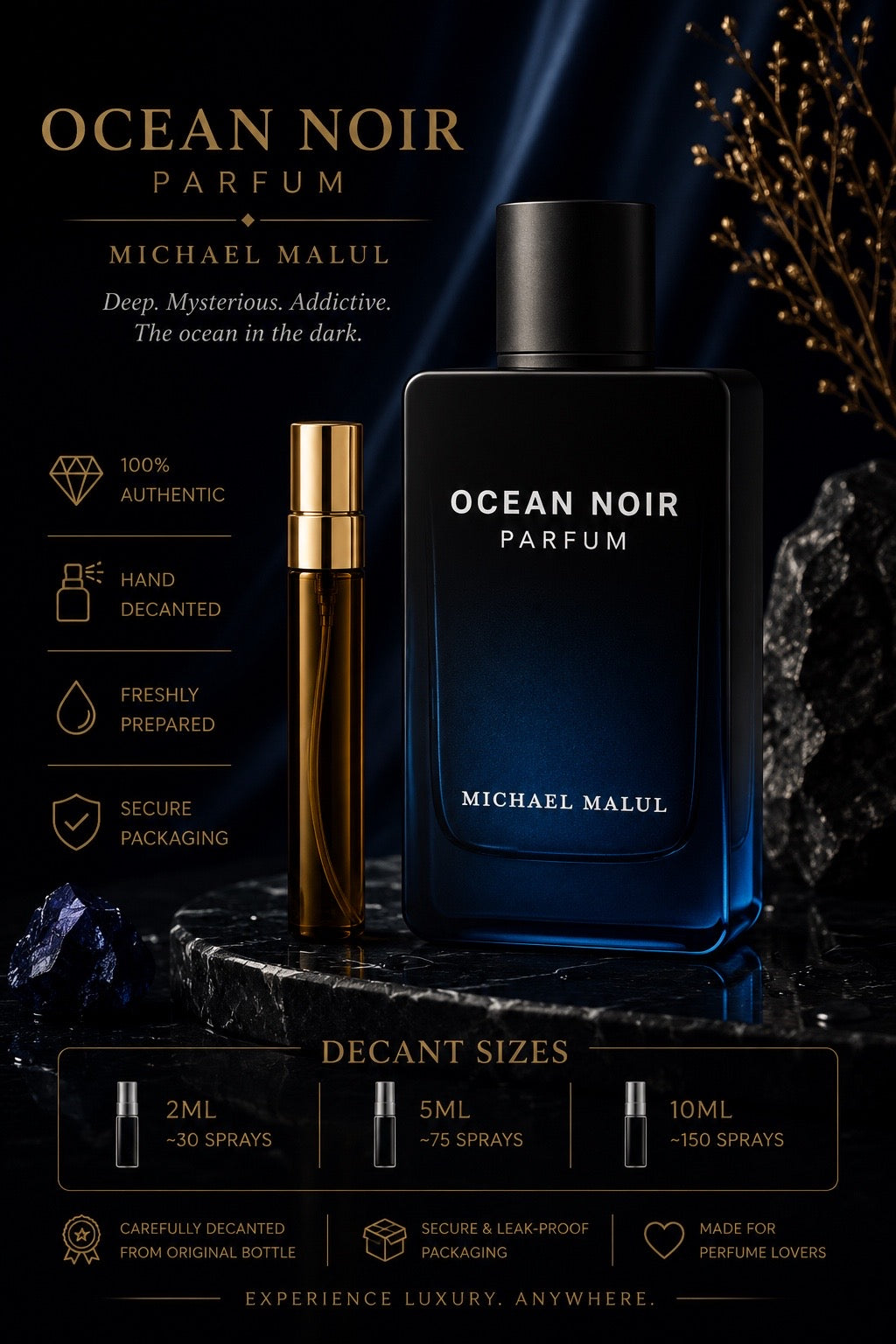 Ocean Noir Parfum Micheal Malul London - 10ml sample