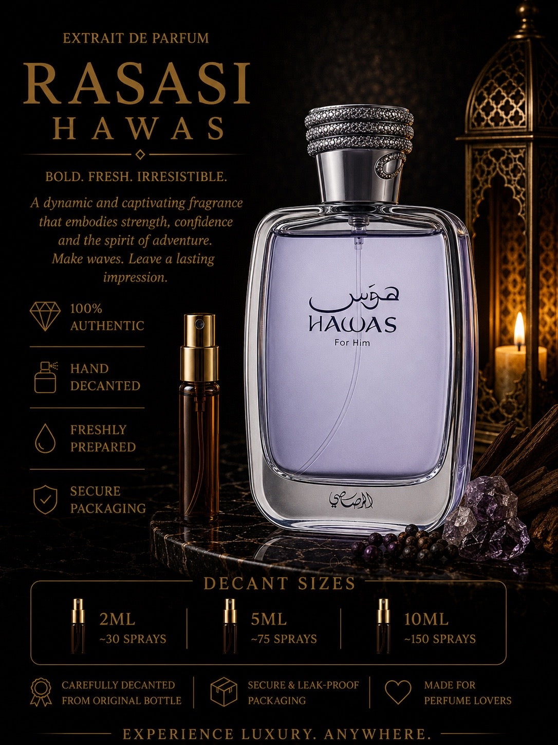 Rasasi Hawas Eau De Parfum - 10ml Sample