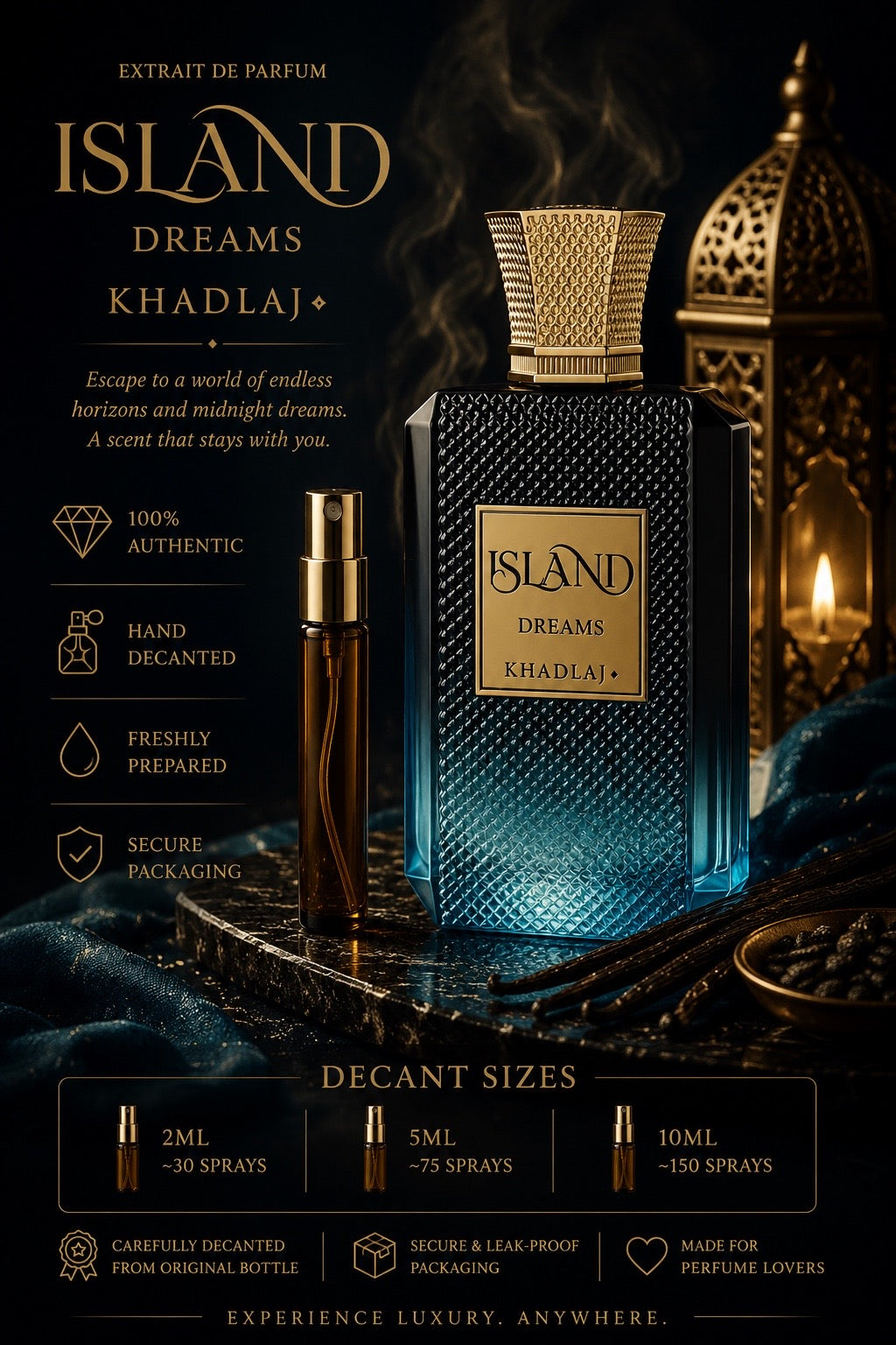 Khadlaj Island Dreams Extrait De Parfum - 10ml Sample