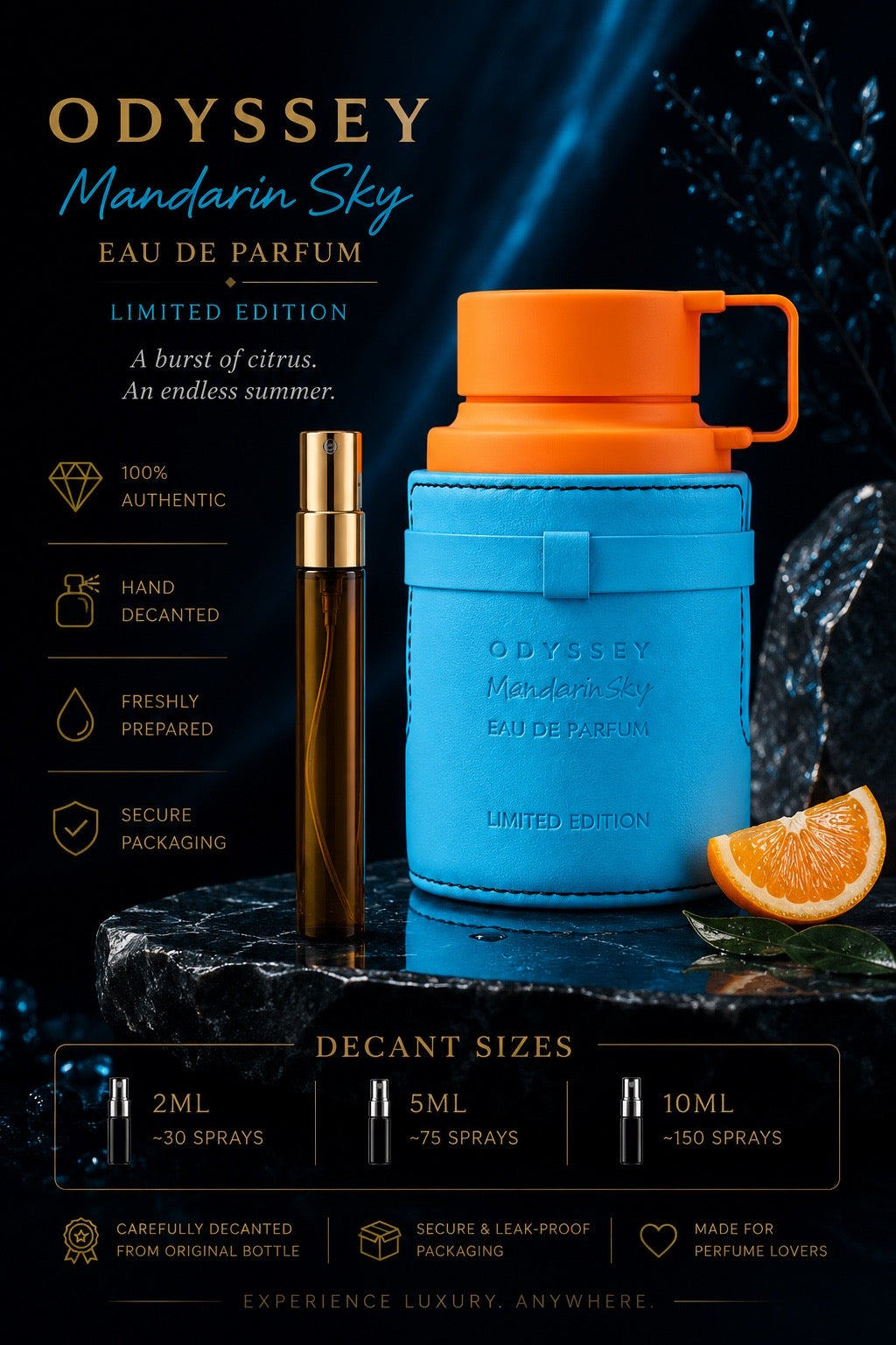 Armaf Odyssey Mandarin Sky Limited Edition Eau De Parfum- 10ml Sample